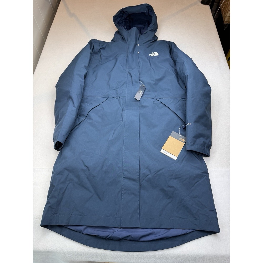 The North Face Womens Sequoia Triclimate Down Parka Jacket Navy Medium NWT $350